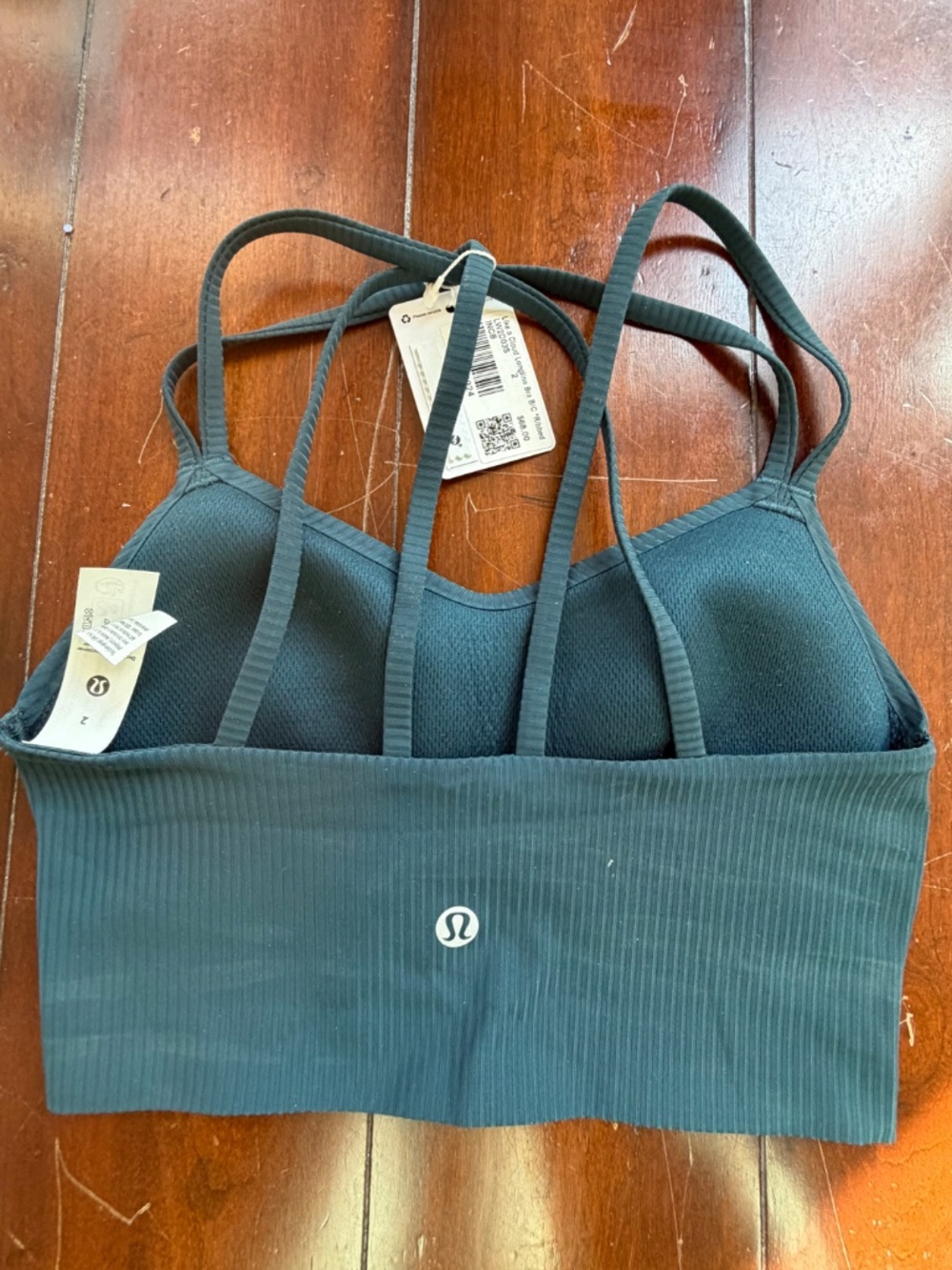 NWT Lululemon Like a Cloud Ribbed Longline Bra Size 2 (B/C cups)Color:Med Forest - Picture 2 of 7